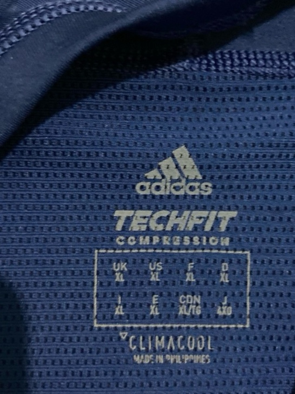 adidas Blue Performance Short-Sleeve Compression Training Shirt Size XL - Picture 4 of 8